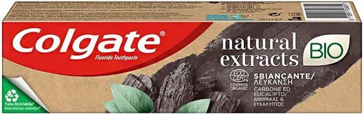 Οδοντόκρεμα Colgate Bio Natural Extracts με Ενεργό Άνθρακα για Λεύκανση 75ml