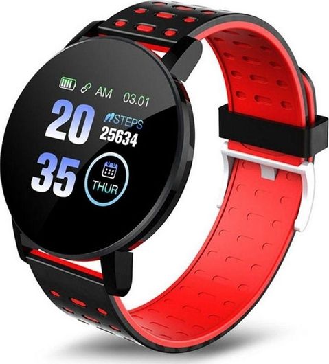 119 Plus 43mm Smartwatch με Παλμογράφο Κόκκινο