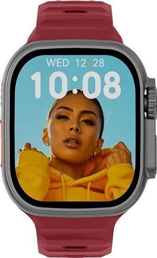 Smartwatch DAS.4 SU08 2" Silicone Strap Black / Red