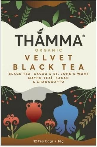 Μαύρο Τσάι Thamma Organic Βιολογικό Velvet 12 Φακελάκια 18gr