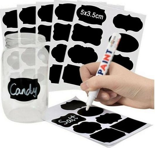 Ετικέτες για Βάζα Stick με Στυλό 6.8x4.1cm Σετ 6x8τμχ