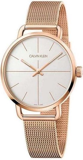 Γυναικείο Ρολόι Calvin Klein Even με Μεταλλικό Μπρασελέ Ροζ Χρυσό