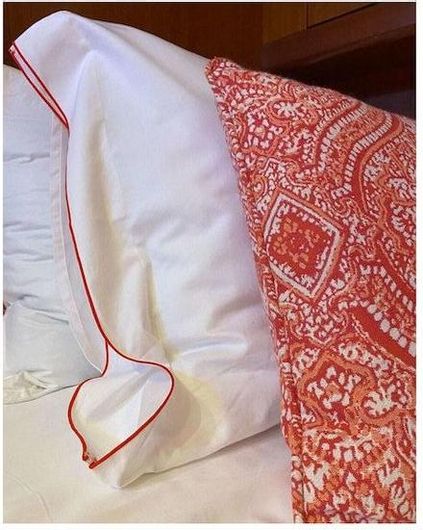 Μαξιλαροθήκες Βαμβακοσατέν Σετ 2τμχ Dialogue Kimisoo 50x70cm Κόκκινο