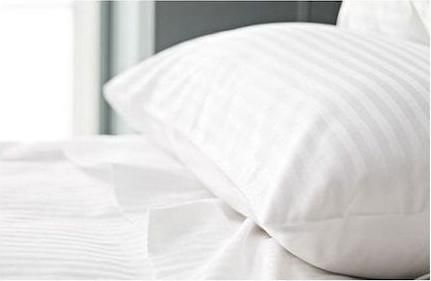 Μαξιλαροθήκη Linea Home Satin Stripe με Φάσα 52x72cm Λευκό