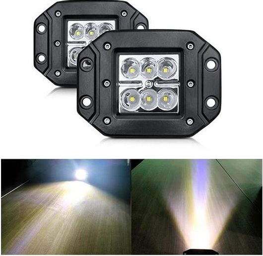 Προβολείς Αυτοκινήτου 10-30V 36W 2τμχ με LED Φωτισμό Λευκό