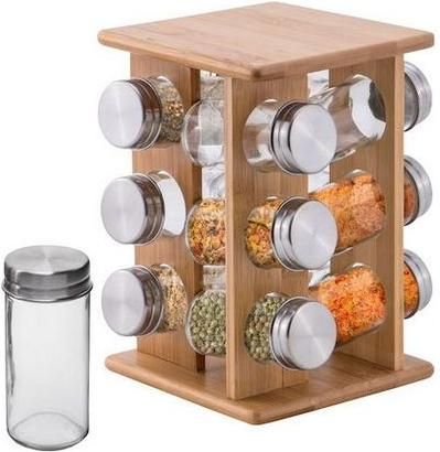 Οργανωτής Μπαχαρικών ArteLibre Περιστρεφόμενος από Μπαμπού Καφέ