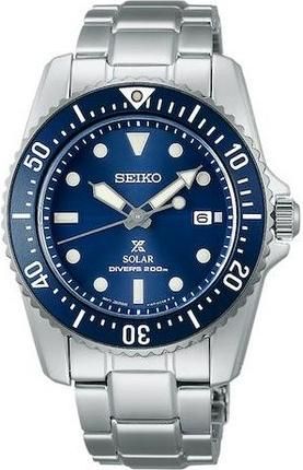 Ανδρικό Ρολόι Seiko SNE585P1 με Λουράκι από Καουτσούκ Ασημί