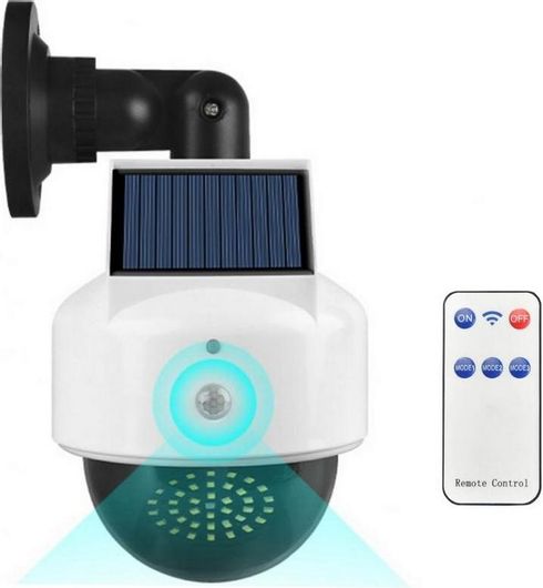 Ηλιακό Φωτιστικό Επιτοίχιο Ψυχρό Λευκό 6000K με Αισθητήρα Κίνησης, Φωτοκύτταρο & Τηλεχειριστήριο IP65