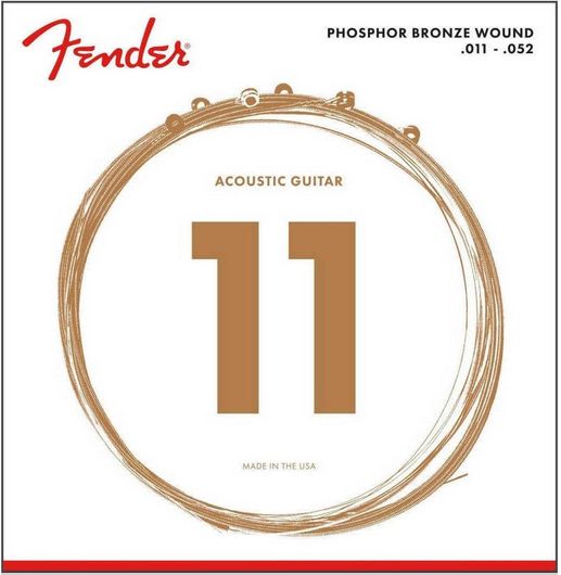 Χορδές Fender 11-52 για Ακουστική Κιθάρα 80 / 20 Bronze 6τμχ