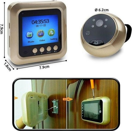 Σετ Θυροτηλεόρασης με Οθόνη & Κάμερα Ηλεκτρονικό Μάτι Πόρτας