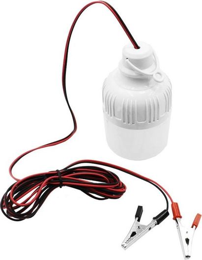 Λάμπα Εργασίας LED Ε27 10W 12V 14SMD 6500K 800LM με Κροκοδειλάκια