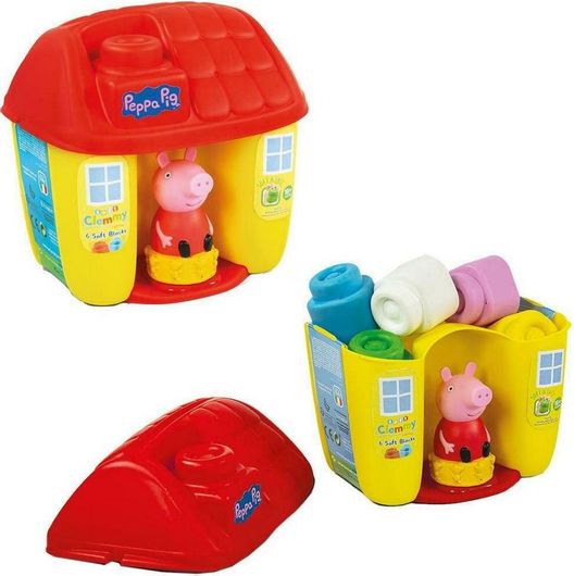 Τουβλάκια Baby Clementoni  Peppa Pig Clemmy Bucket για 1.5+ Ετών 6τμχ