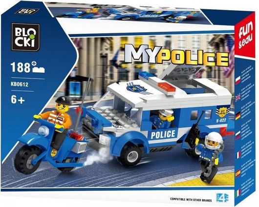 Τουβλάκια Blocki My Police Pursuit Van & Bike 188τμχ