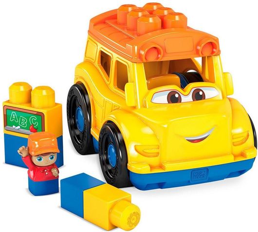 Τουβλάκια Mega Bloks  First Builders Sammy School Bus για 1+ Ετών 6τμχ