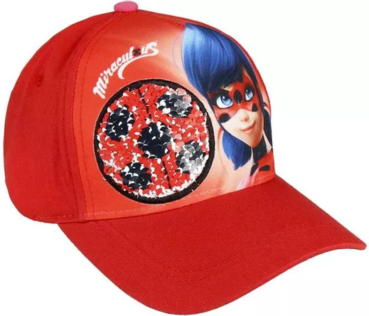 Παιδικό Καπέλο Cerda Ladybug με Παγιέτα που Αλλάζει Miraculous 56cm Κόκκινο