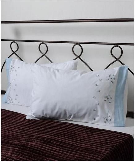 Μαξιλαροθήκη Silk Fashion με Φάσα 46x70εκ. Σετ 2τμχ Λευκό