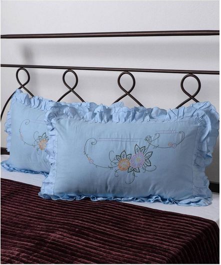 Μαξιλαροθήκη Silk Fashion Oxford 40x65εκ. Σετ 2τμχ Σιέλ