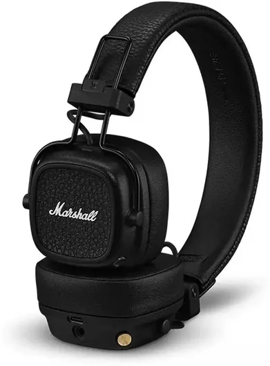 Marshall Major V Ασύρματα On Ear Ακουστικά με 100 ώρες Λειτουργίας & Quick Charge Μαύρο