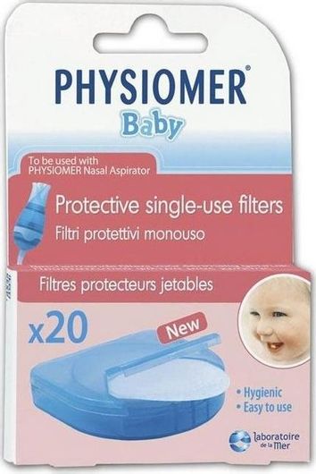 Ανταλλακτικά Ρινικού Αποφρακτήρα Physiomer Baby Protective Single Use Filters για Βρέφη & Παιδιά 20τμχ