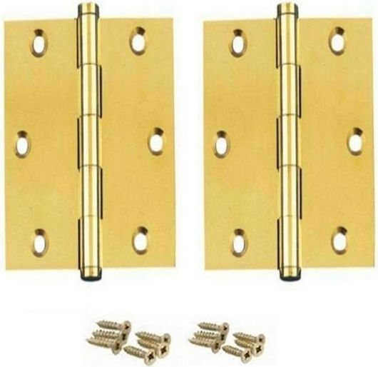 Μεντεσέδες Ντουλαπιού/Πόρτας Μεταλλικοί 65x40mm με Βίδες Σετ 2τμχ