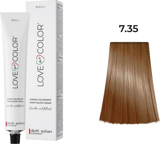 Μόνιμη Βαφή Μαλλιών Dott. Solari Love Me Color 7.35 Ξανθό Χρυσό Καφέ 100ml
