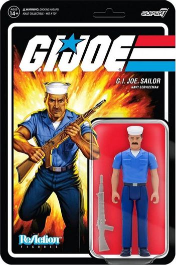 Action Figure Super7 GI Joe ReAction - Blueshirt Mustache Light Brown Wave 2 10cm για 15+ Ετών
