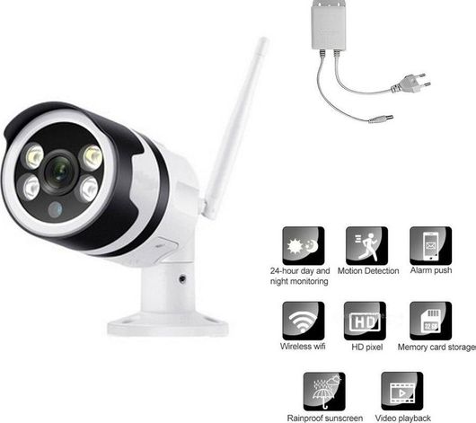 Κάμερα Παρακολούθησης Jortan JT-82216 IP Wi-Fi 1080p Full HD Αδιάβροχη με Φακό 3.6mm 101178