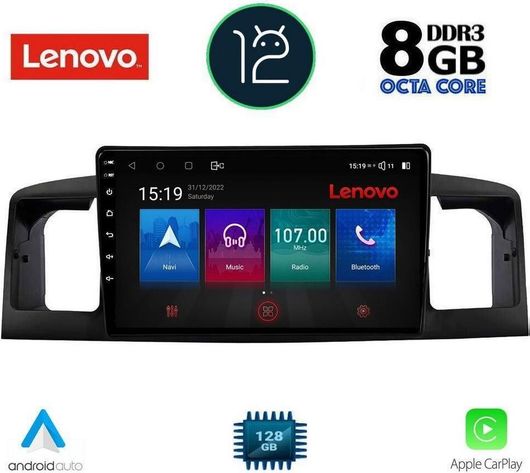 Ηχοσύστημα Αυτοκινήτου Lenovo για Toyota Corolla Bluetooth / USB / AUX / WiFi / GPS με Οθόνη Αφής 9"