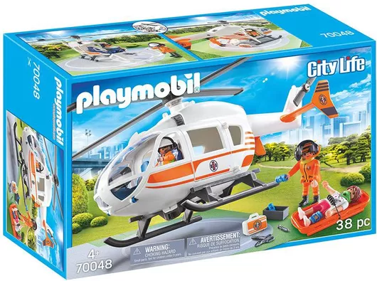 Playmobil City Life Rescue Helicopter για 4+ Ετών #70048