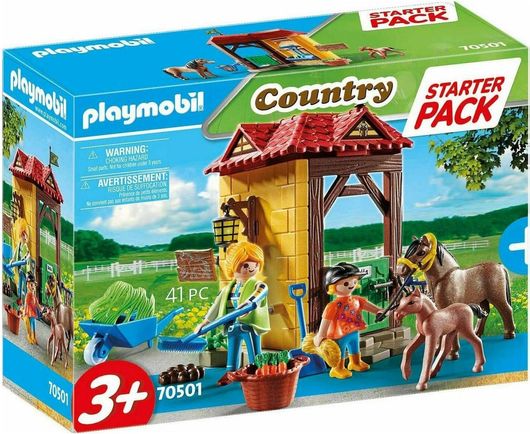 Playmobil Country Starter Pack Στάβλος Αλόγων για 3+ Ετών #70501