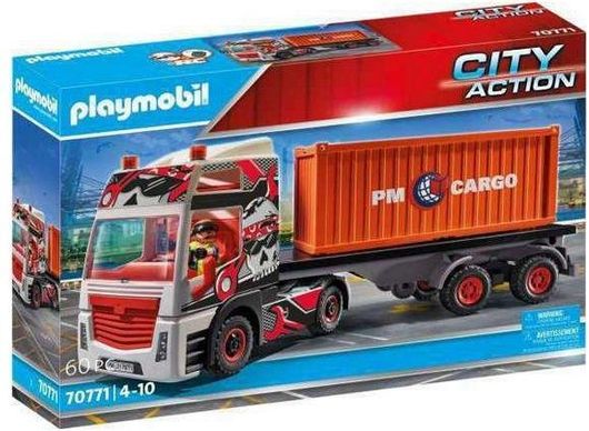 Playmobil City Action Φορτηγό Μεταφοράς Container για 4+ Ετών #70771