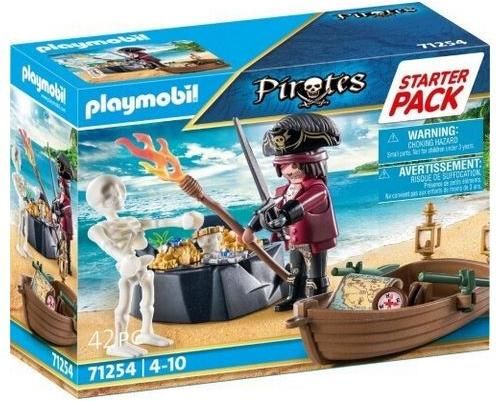 Playmobil Pirates Πειρατής με Βαρκούλα & Θησαυρό για 4+ Ετών #71254