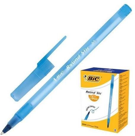 Στυλό Bic Ballpoint 1.0mm με Μπλε Μελάνι 60τμχ Round Stic