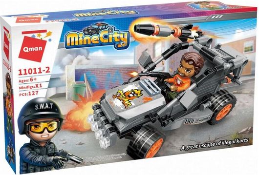 Τουβλάκια Qman Police - Escape from Karting 127τμχ για 6+ Ετών