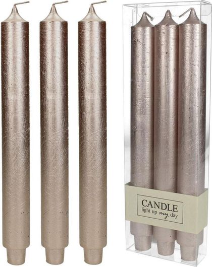 Κερί ArteLibre Σαμπανί 9.5x3.2x29.5cm Σετ 3τμχ
