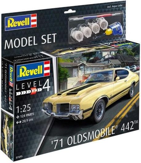 Στατικό Μοντέλο Revell 67695 Model Set Oldsmobile 442 Coupe '71 1:24 - Level 4