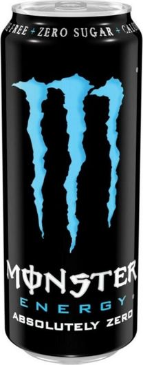 Αναψυκτικό Monster Absolutely Zero Κουτί Energy Drink με Ανθρακικό Χωρίς Ζάχαρη 500ml