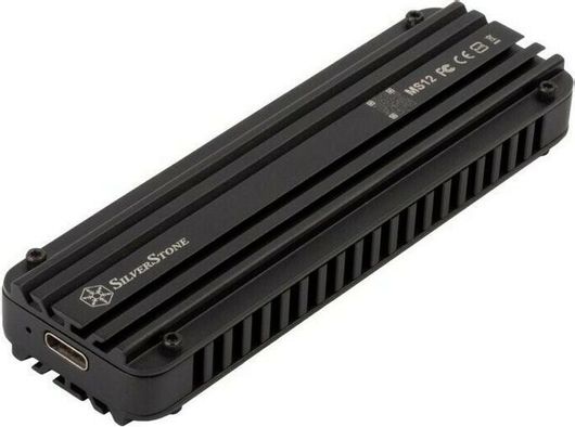 Θήκη Silverstone MS12 για Σκληρό Δίσκο M.2 Μαύρο