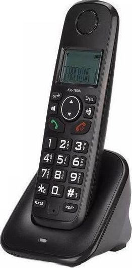 Ασύρματο Τηλέφωνο KX-160A με Aνοιχτή Aκρόαση Μαύρο