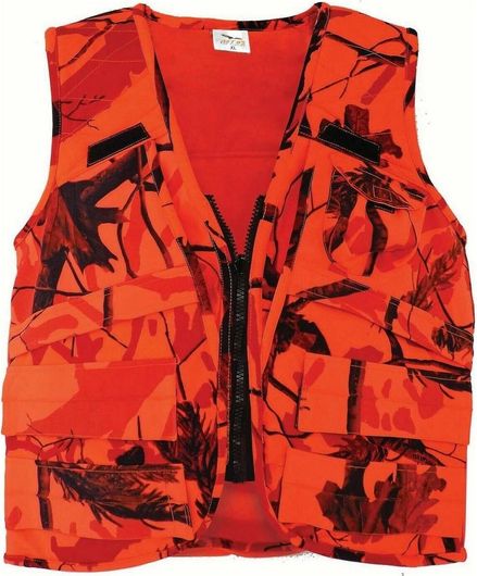 Κυνηγετικό Γιλέκο ΑΕΤΟΣ Παραλλαγής Fleece A29 M Πορτοκαλί