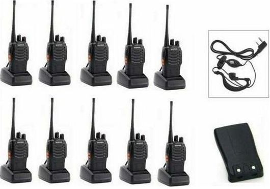 Baofeng BF-888S Ασύρματος Πομποδέκτης UHF/VHF 5W χωρίς Οθόνη Σετ 10τμχ