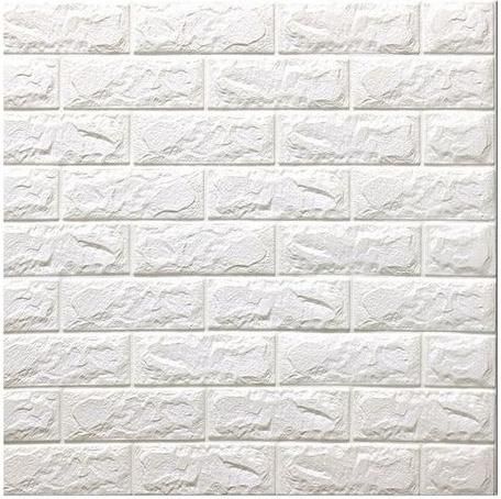 Αυτοκόλλητο 3D Πάνελ Τοίχου Foam 69x77cm Λευκό