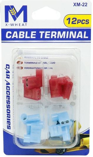 Σετ Ακροδεκτών Καλωδίων 101734 με Μόνωση 12τμχ