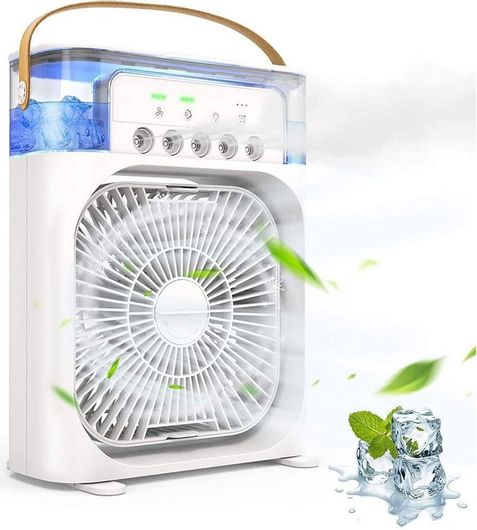 Φορητό Air Cooler & Υγραντήρας με Φωτισμό LED RGB 173041 Λευκό