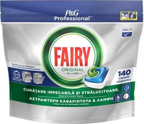 Κάψουλες Πλυντηρίου Πιάτων Fairy Original All in One Επαγγελματικές 140τμχ