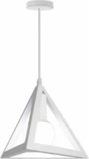 Κρεμαστό Φωτιστικό Οροφής Λευκό Μονό Τρίγωνο Πυραμίδα C10 Ε27 TRIANG12