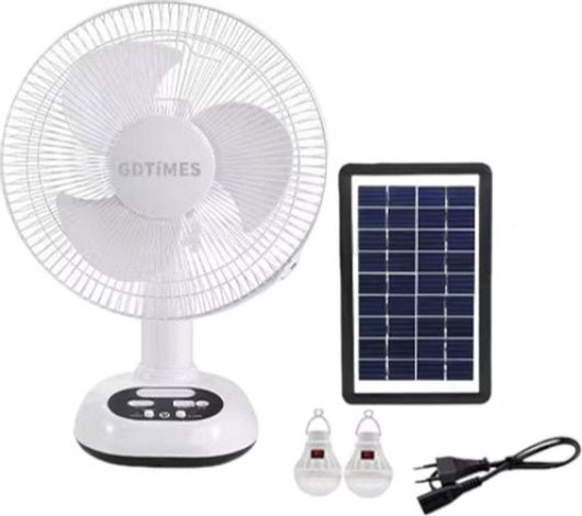 Ηλιακό Σύστημα Φωτισμού GDTimes GD-8012 με Ανεμιστήρα 12"