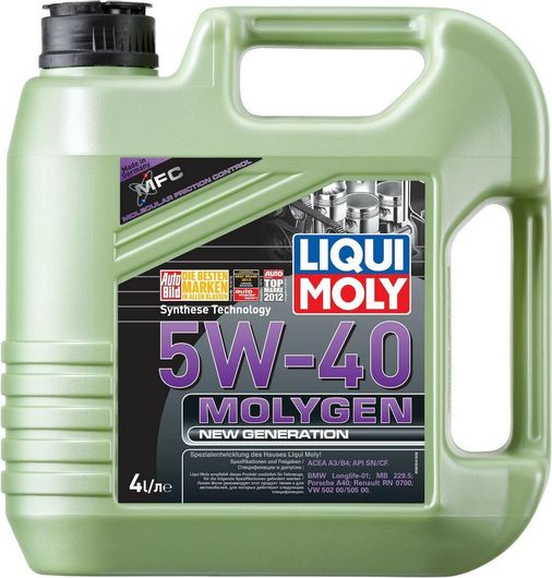 Λάδι Αυτοκινήτου Liqui Moly 5W-40 B4 Molygen New Generation για κινητήρες Diesel 4lt