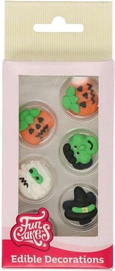 Διακοσμητικά Βρώσιμα Funcakes Halloween Σετ 12τμχ