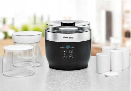 Γιαουρτομηχανή Rommelsbacher JG 80 με Κάδο & Ψηφιακή Οθόνη 1.2lt Μαύρη 20W